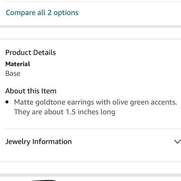 Lia Sophia “Pistachio” Earrings w/Green Oval Gems & Antiqued Goldtone - Picture 6 of 9